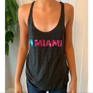 FLYWHEEL MIAMI tank top spin workout shirt gray L